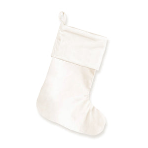 Creme Velvet Holiday Stocking with Monogram