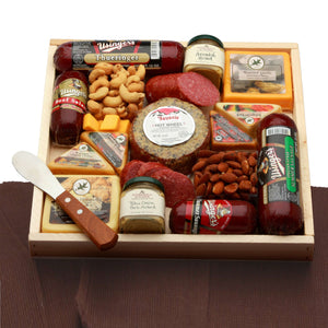 Deluxe Meat & Cheese Lovers Gift Sampler Tray