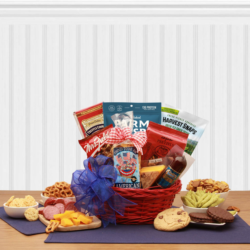 Proud To Be An American Patriotic Snack Gift Basket