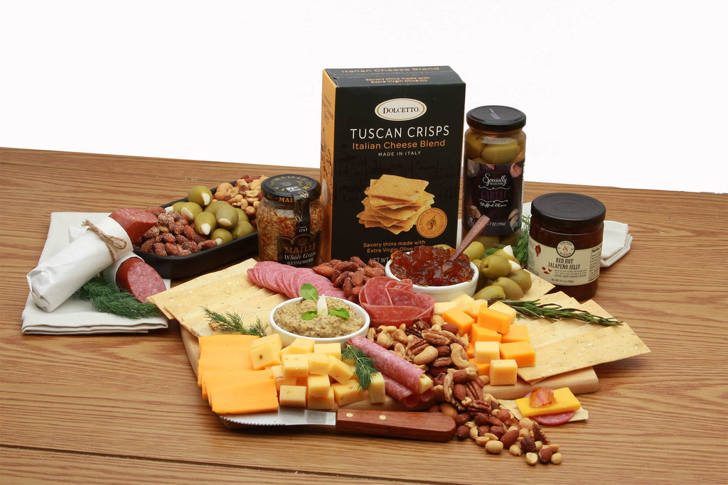 Classic Gourmet Cheese and Snacks Charcuterie Gift Board