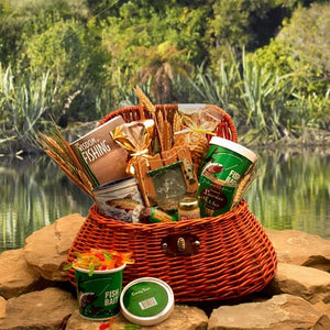 The Fisherman's Fishing Creel Gift Basket LARGE