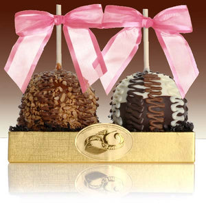 Fancy Chocolate Caramel Apple Duet Gift Treats