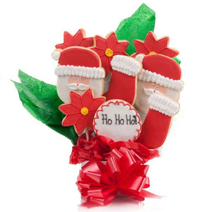 HoHoHo Jolly Santa Cookie Bouquet (9-pcs) Gift Treats