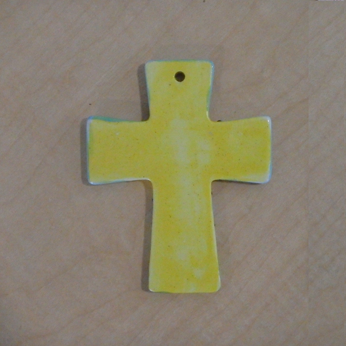 Cross Ceramic Holiday Ornament