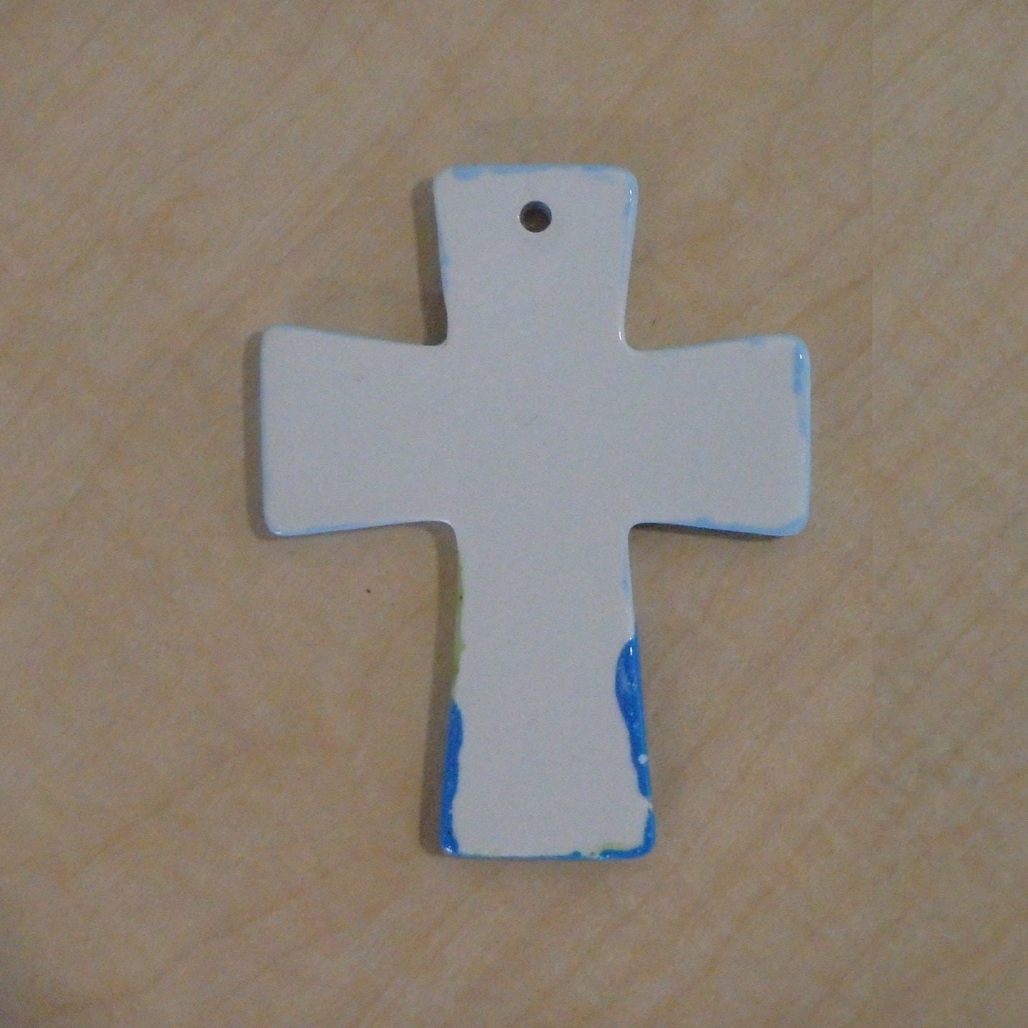 Cross Ceramic Holiday Ornament