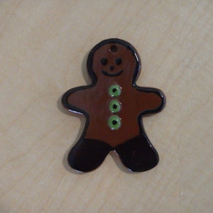 Gingerbread Man Ceramic Holiday Ornament