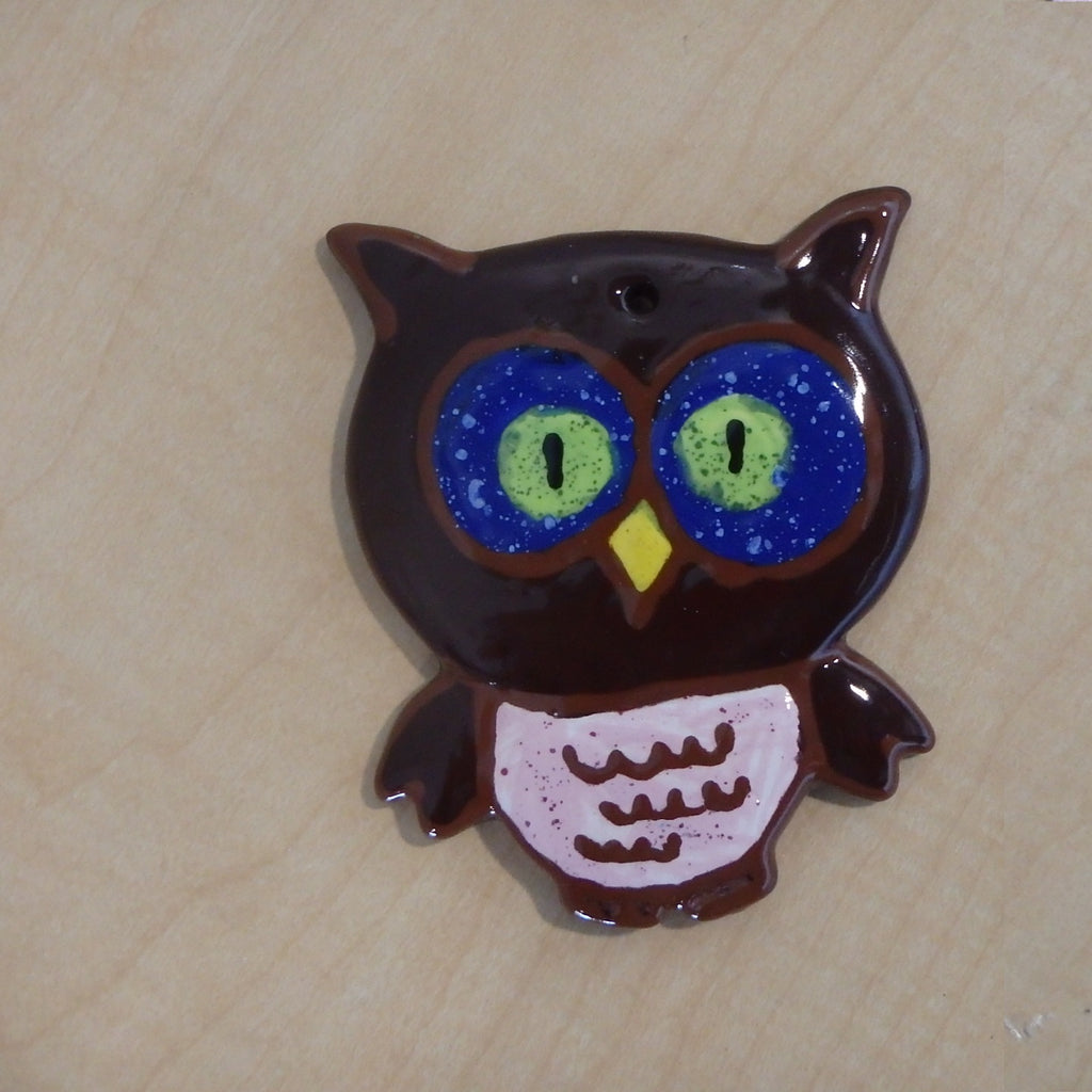 Owl Ceramic Holiday Ornament