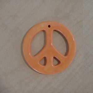 Peace Sign Ceramic Holiday Ornament