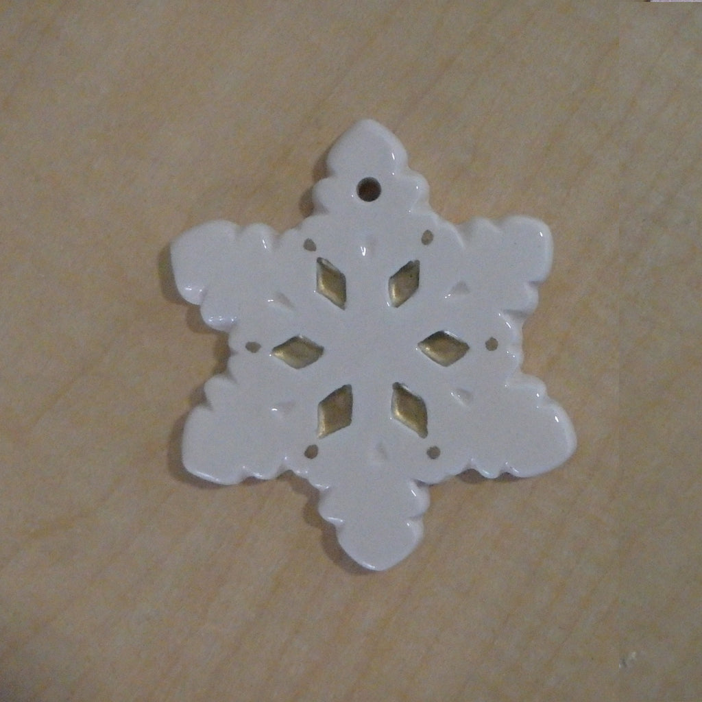 Snowflake Ceramic Holiday Ornament