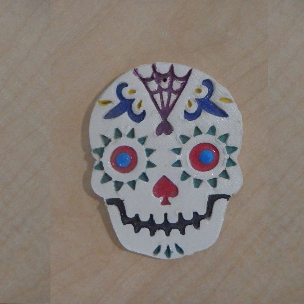 Sugar Skull Ceramic Holiday Ornament