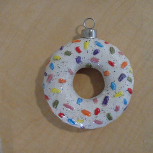 Donut Ceramic Holiday Ornament