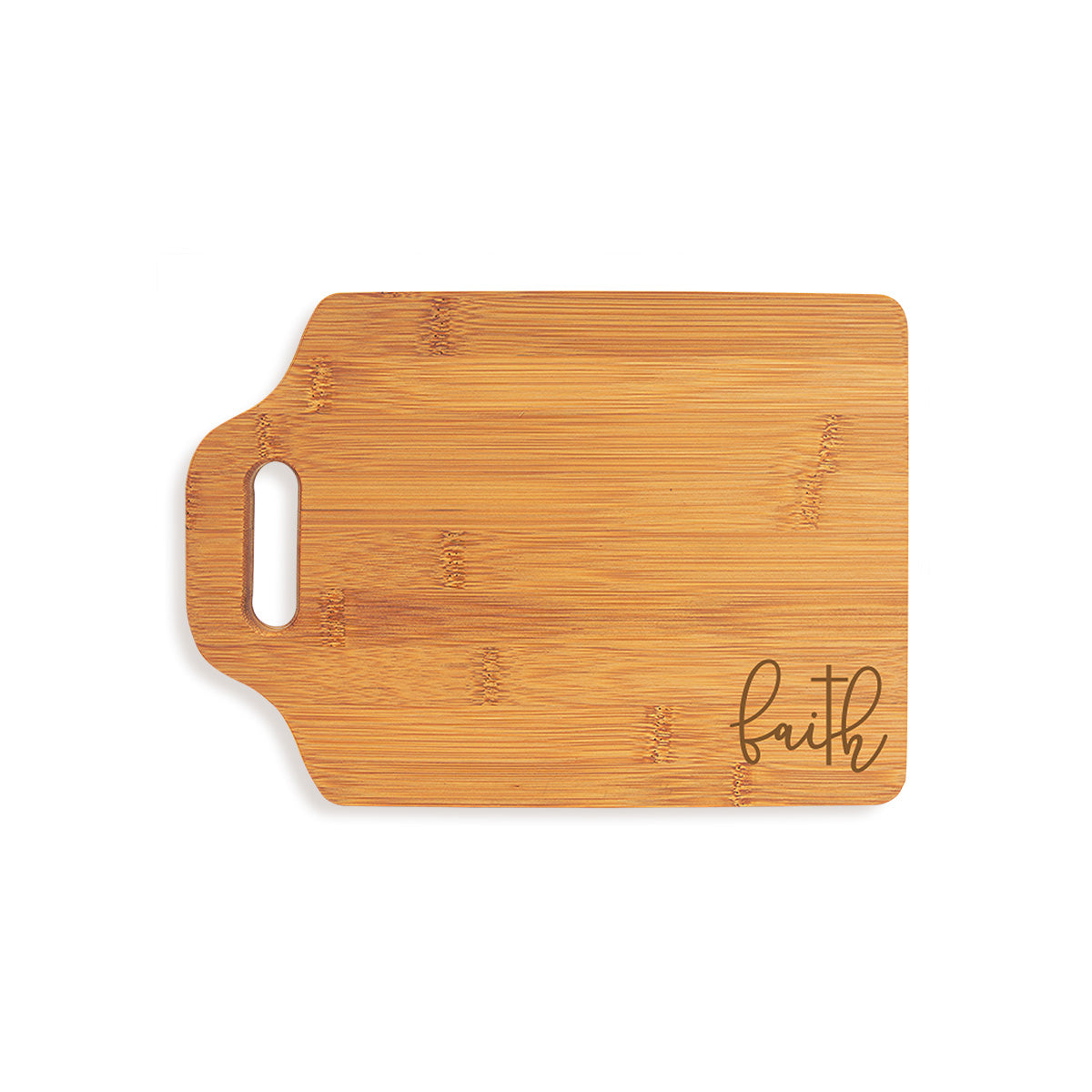 "Faith" Small Bamboo Cutting Board