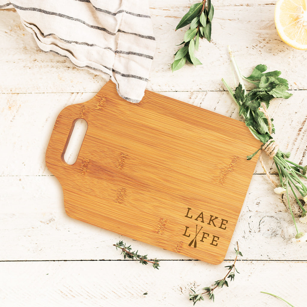 "Lake Life" Small Bamboo Cutting Board