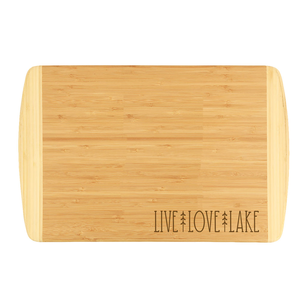 "Live Love Lake" Bamboo Cutting Board