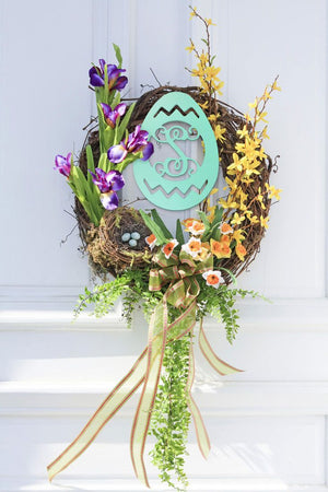 Easter Egg Wood Monogram ~ 13 x 18