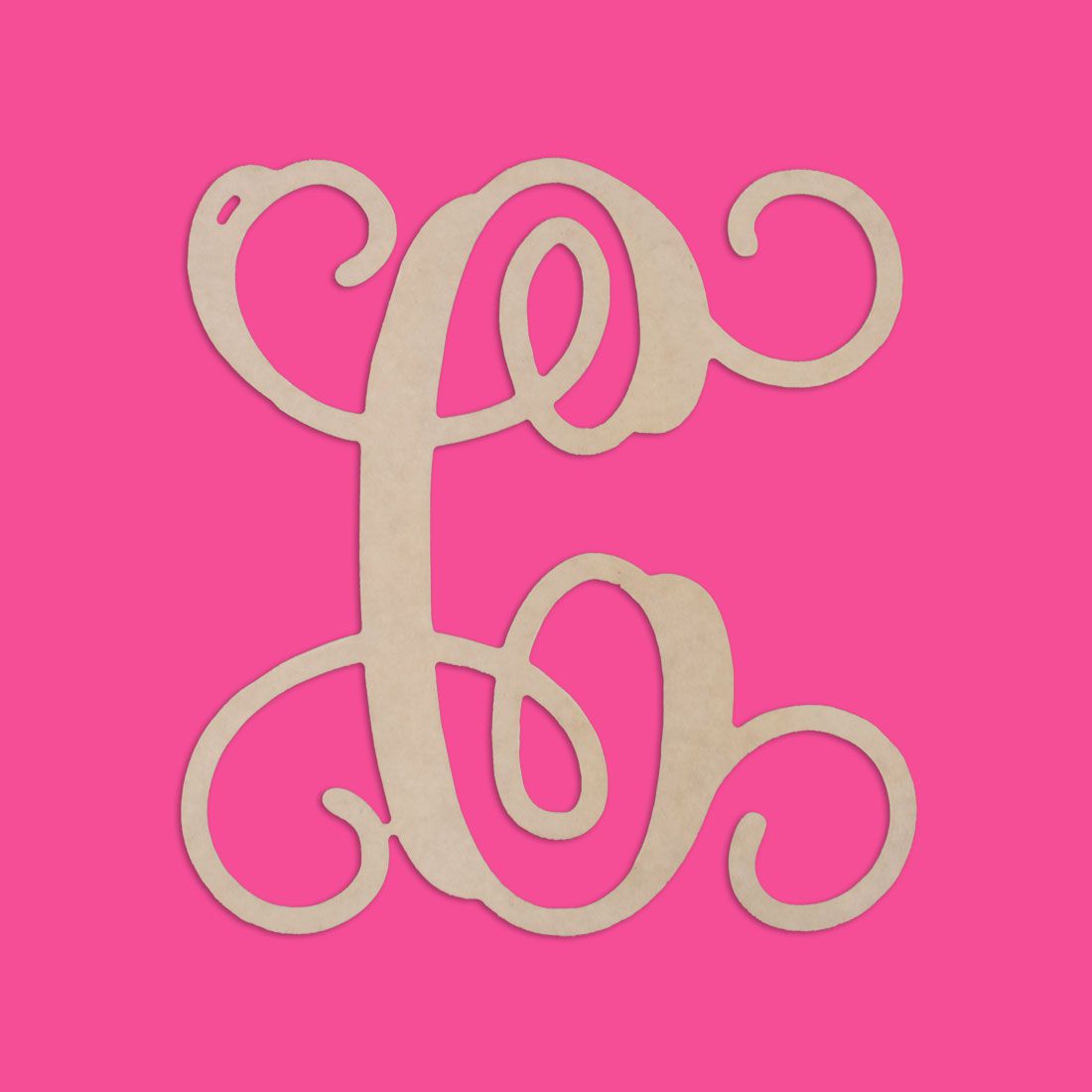 Single Initial Vine Monogram ~ 12" high