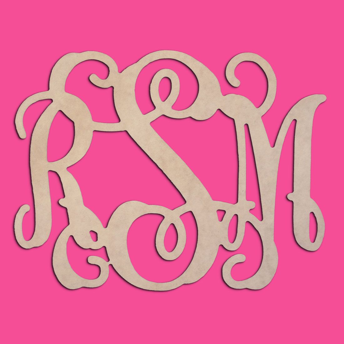 Three Initials Vine Monogram ~ 14" high