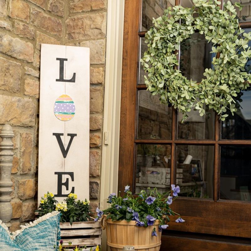 Multi-Season LOVE Porch Sign with Interchangeable Shapes ready-to-paint project kit - 11 x 36