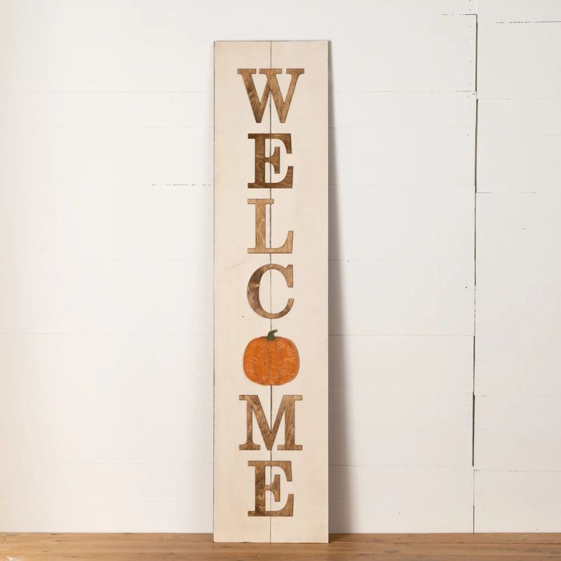 Multi-Season WELCOME Porch Sign with Interchangeable Shapes ready-to-paint project kit - 11 x 48